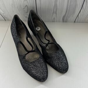 Trotters Metallic Criss Cross Pump Heels MaryJanes Size 8.5